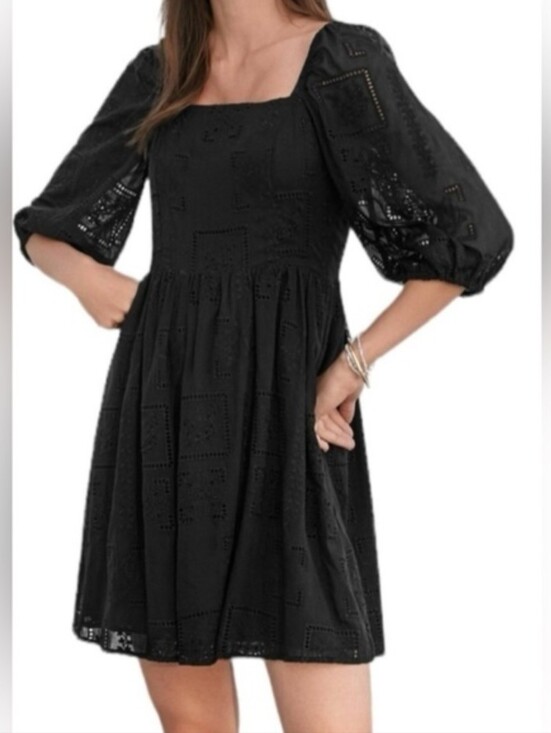 Johnny Was Dresses & Skirts - Johnny Was Jade Ella Cottagecore Square Neck Witchy Eyelet Mini Dress Size Small